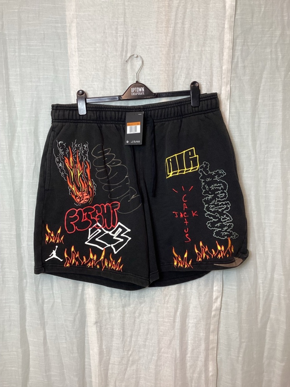 NWT Jordan X Travis Scott MJ Black Fleece Shorts; size: XXL